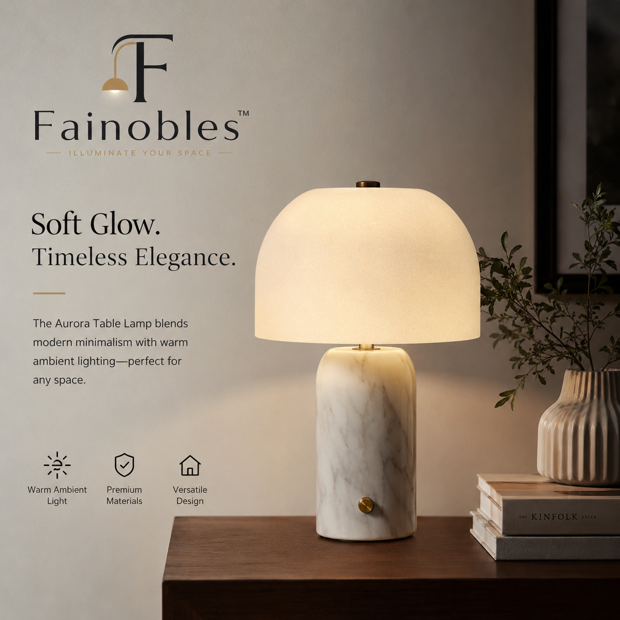 Fainobles™ Aurora Marble Glow Table Lamp