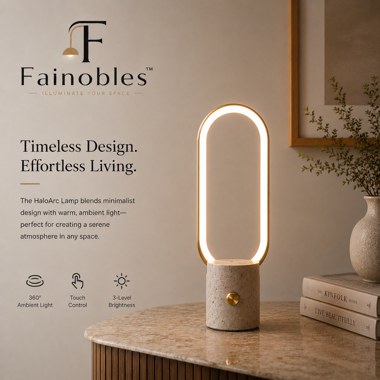 Fainobles™ HaloLoop Ambient Ring Lamp